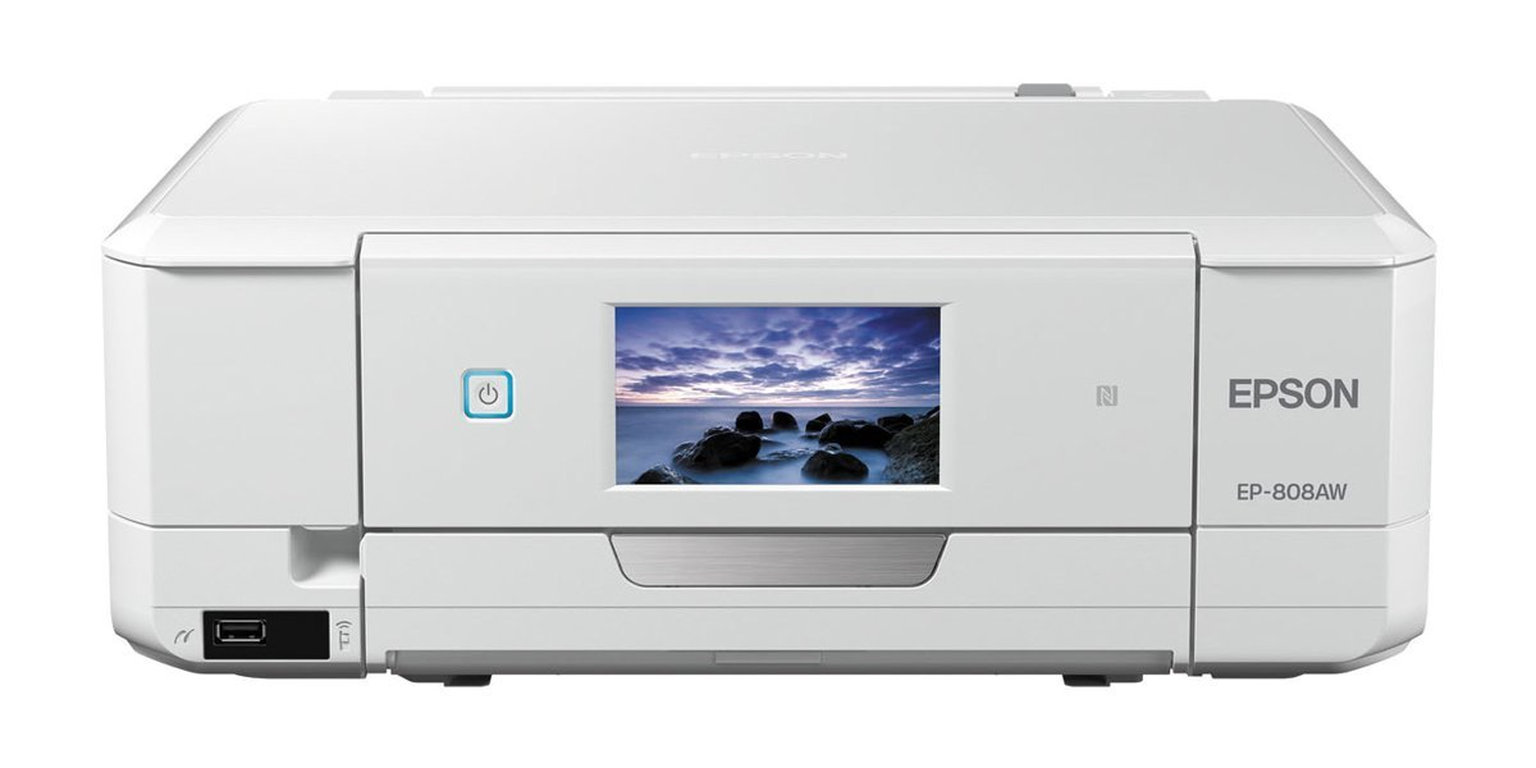 EPSON インクジェット複合機 EP-808AB ブラック 2016年製 通電・印刷