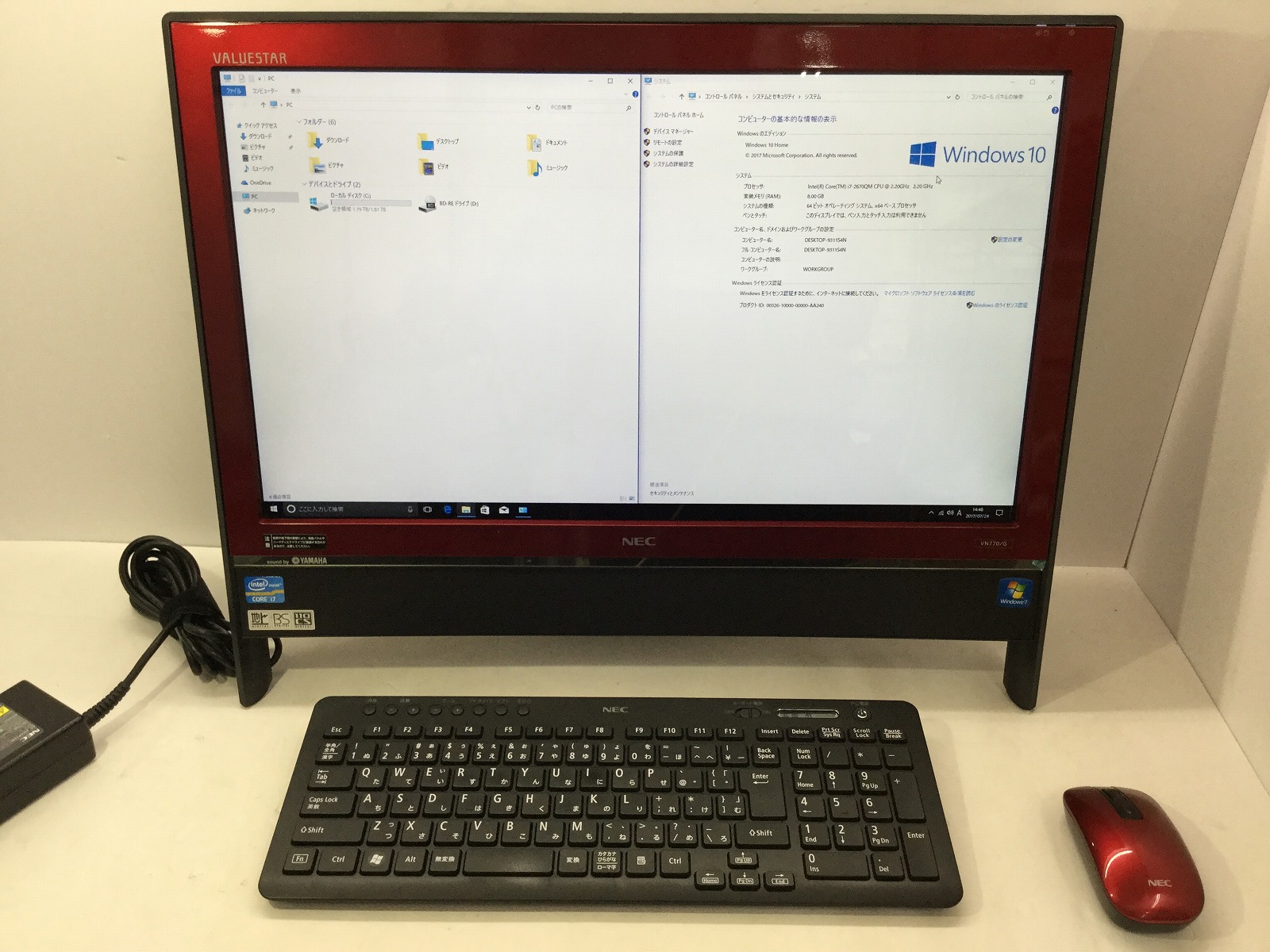 NEC VN770/F　i7/2670QM/SSD512GB/8GB/ブルーレイ NEC VN770/F i7/2670QM/SSD512GB/8GB/ブルーレイ