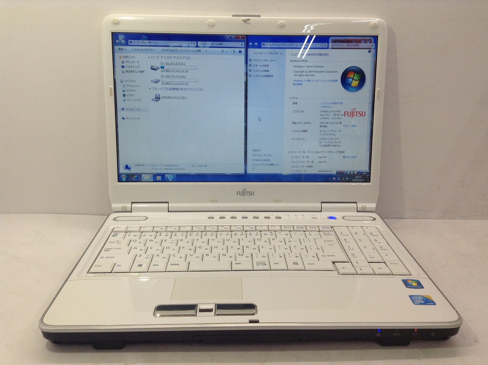 高速SSD240GB搭載 FMV-BIBLO NF/E70 ノートパソコン 4
