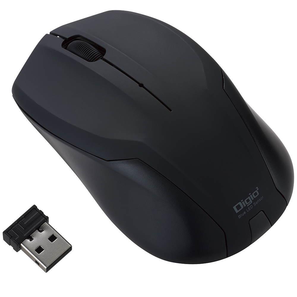 ナカバヤシ　ワイヤレスマウス ブラック　MUS-RKT125BK