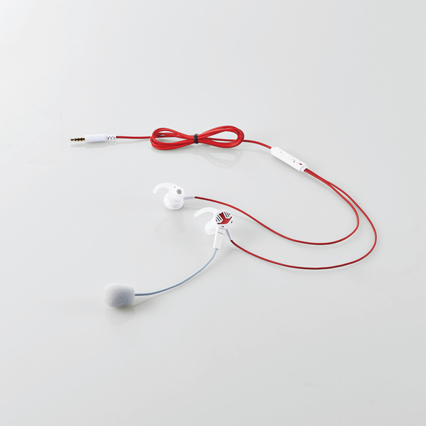 ELECOM 耳栓タイプ通話用ヘッドセット 3.5mm4極接続 HS-GS30EWH ホワイト