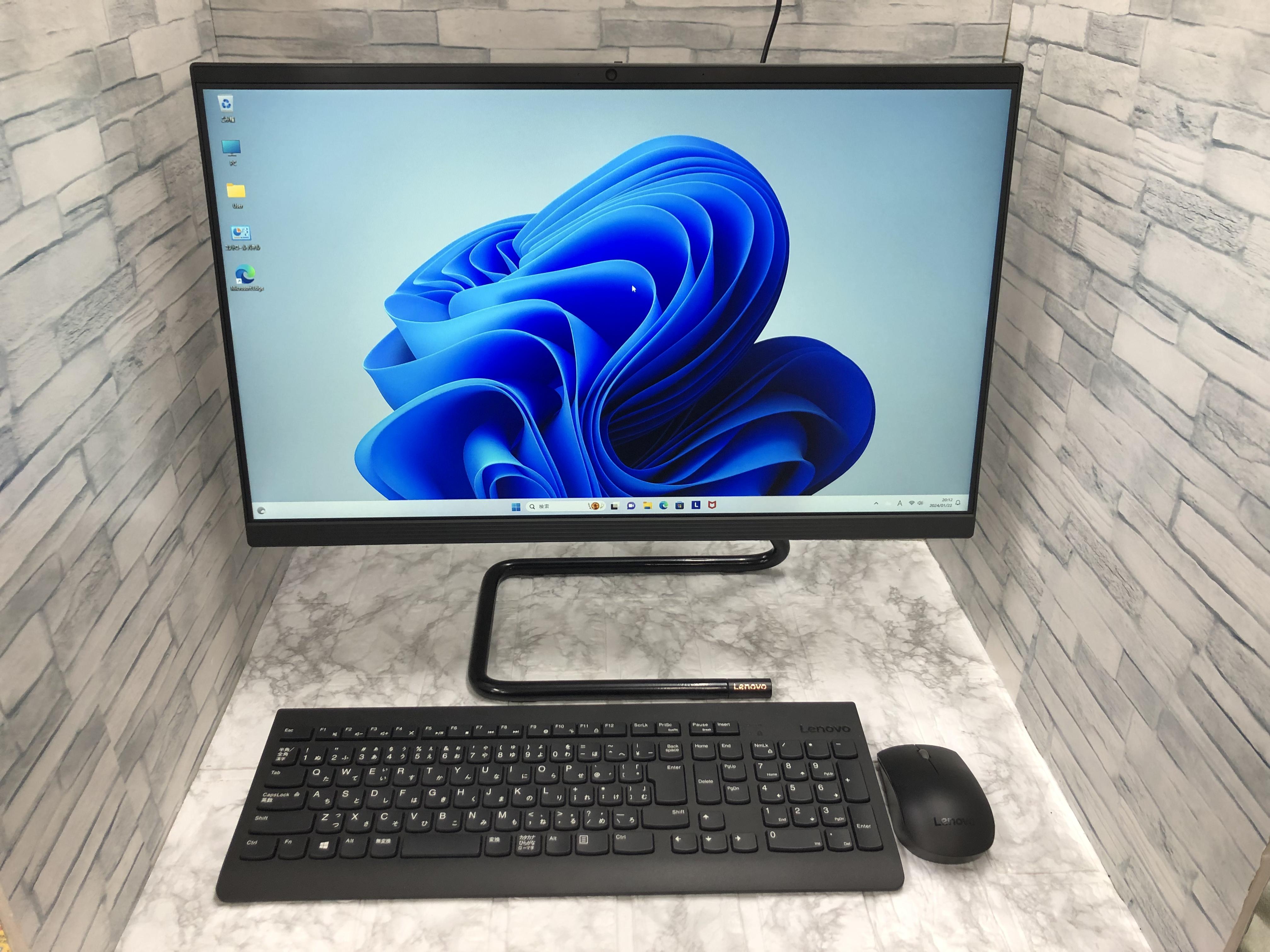 lenovo ideacentre A340-24ICK ★WEBカメラ・無線LAN搭載！23.8インチ液晶一体型薄型省スペースPC！