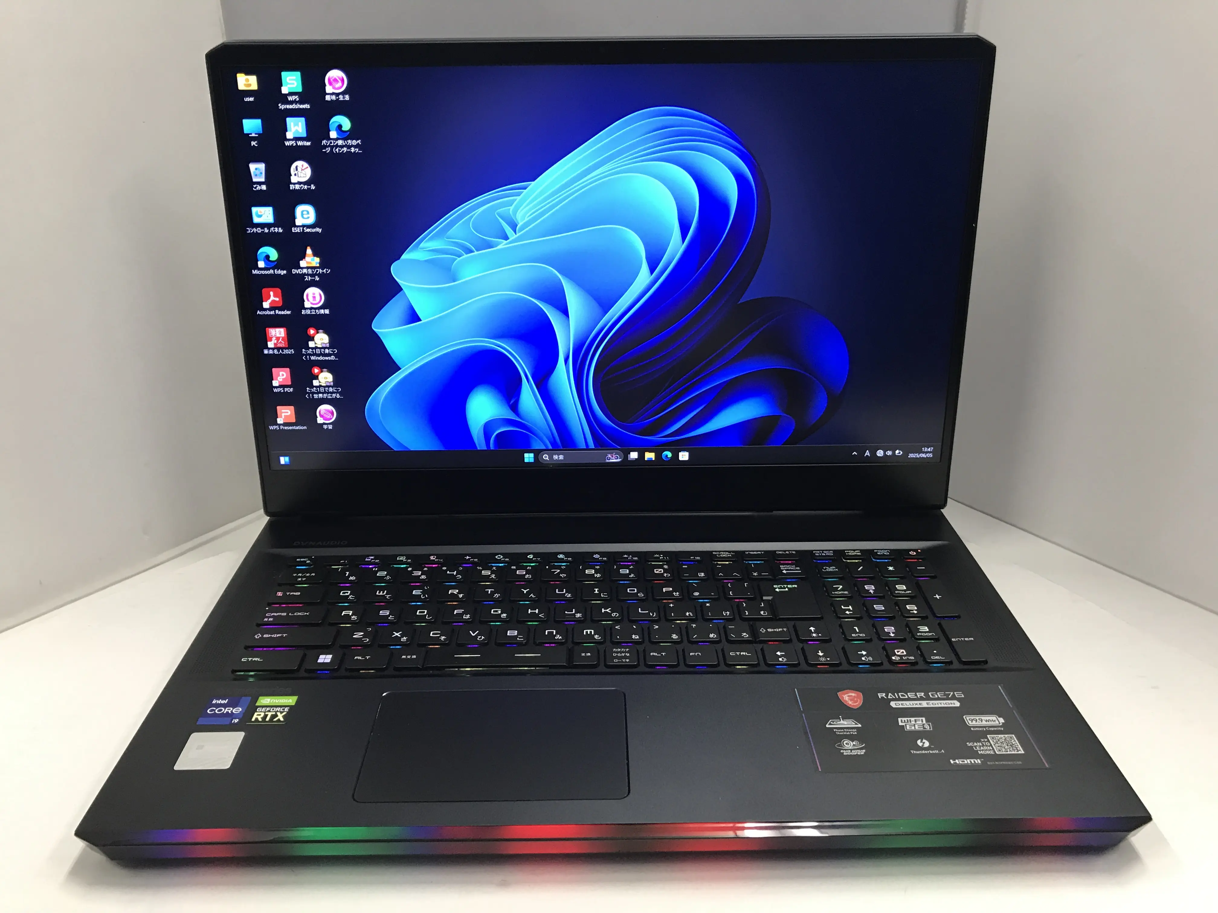 MSI RAIDER GE76 (12世代CPU搭載)