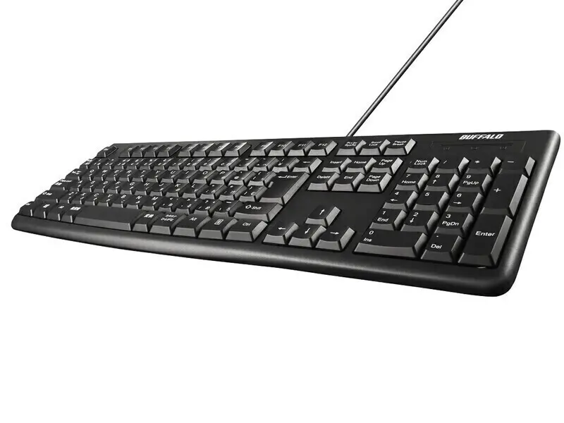 BUFFALO　有線キーボード 黒　BSKBU100BK