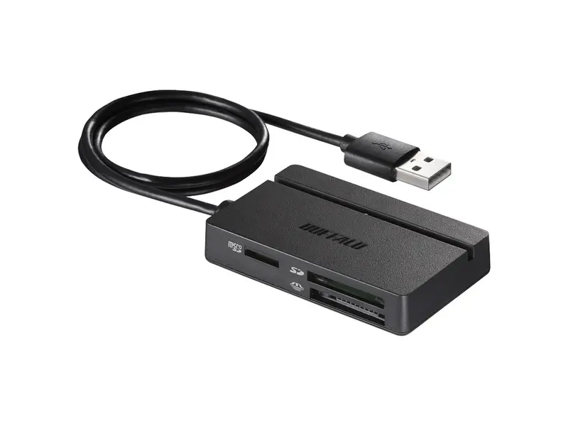 BUFFALO　USB2.0マルチカードリーダー/ライター  ブラック 52メディア対応　BSCR105U2BK
