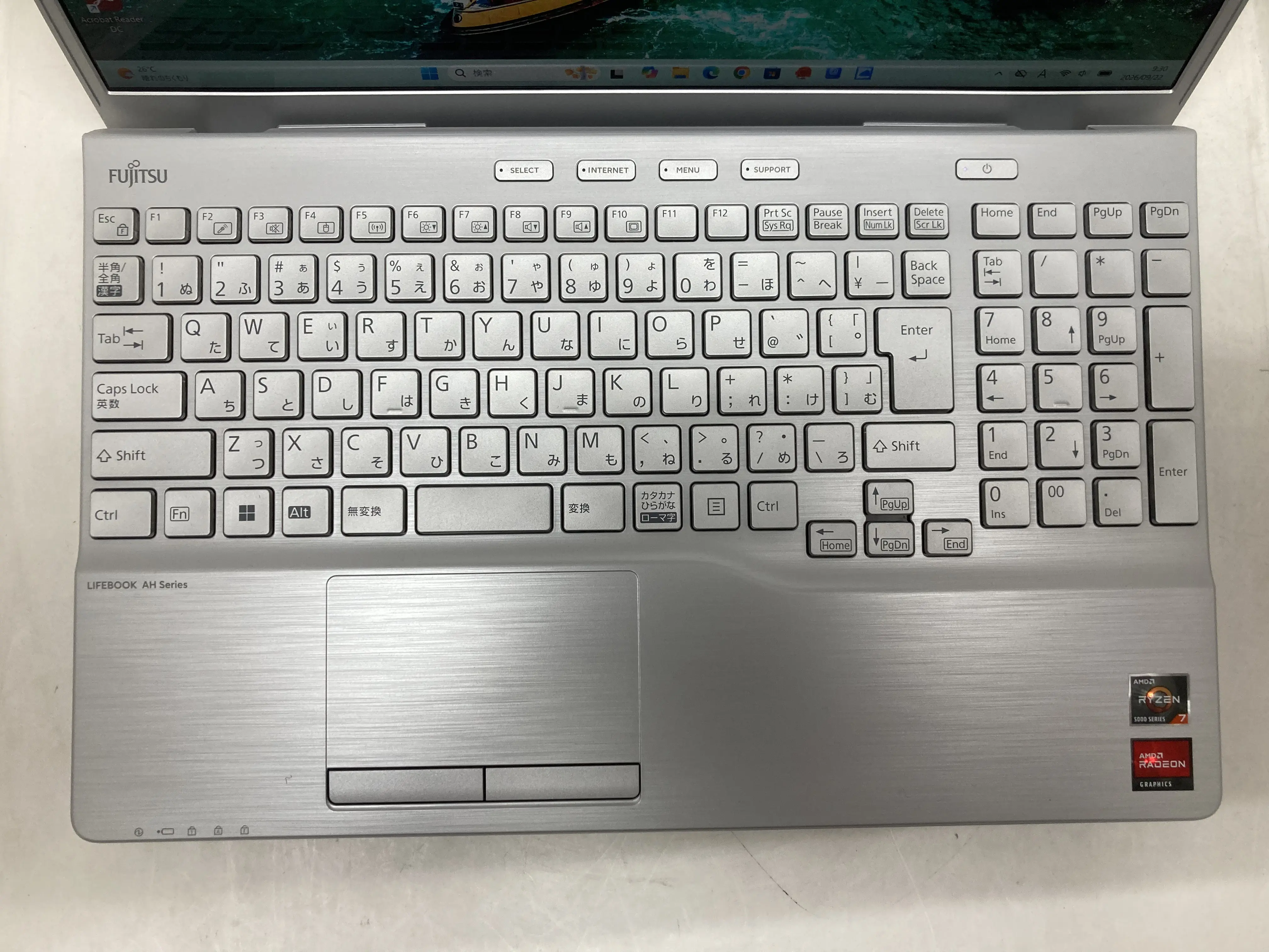 LIFEBOOK AH50/G2(CPU：AMD Ryzen 7 5700U 1.8GHz/メモリ：16GB/SSD