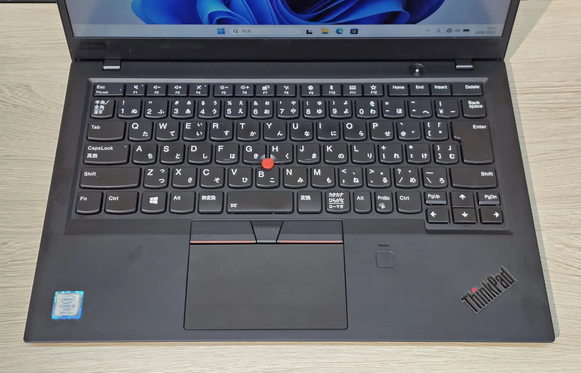 Lenovo ThinkPad X1 Carbon（CPU：Core i5 8350U 3.6GHz(最大)/メモリ